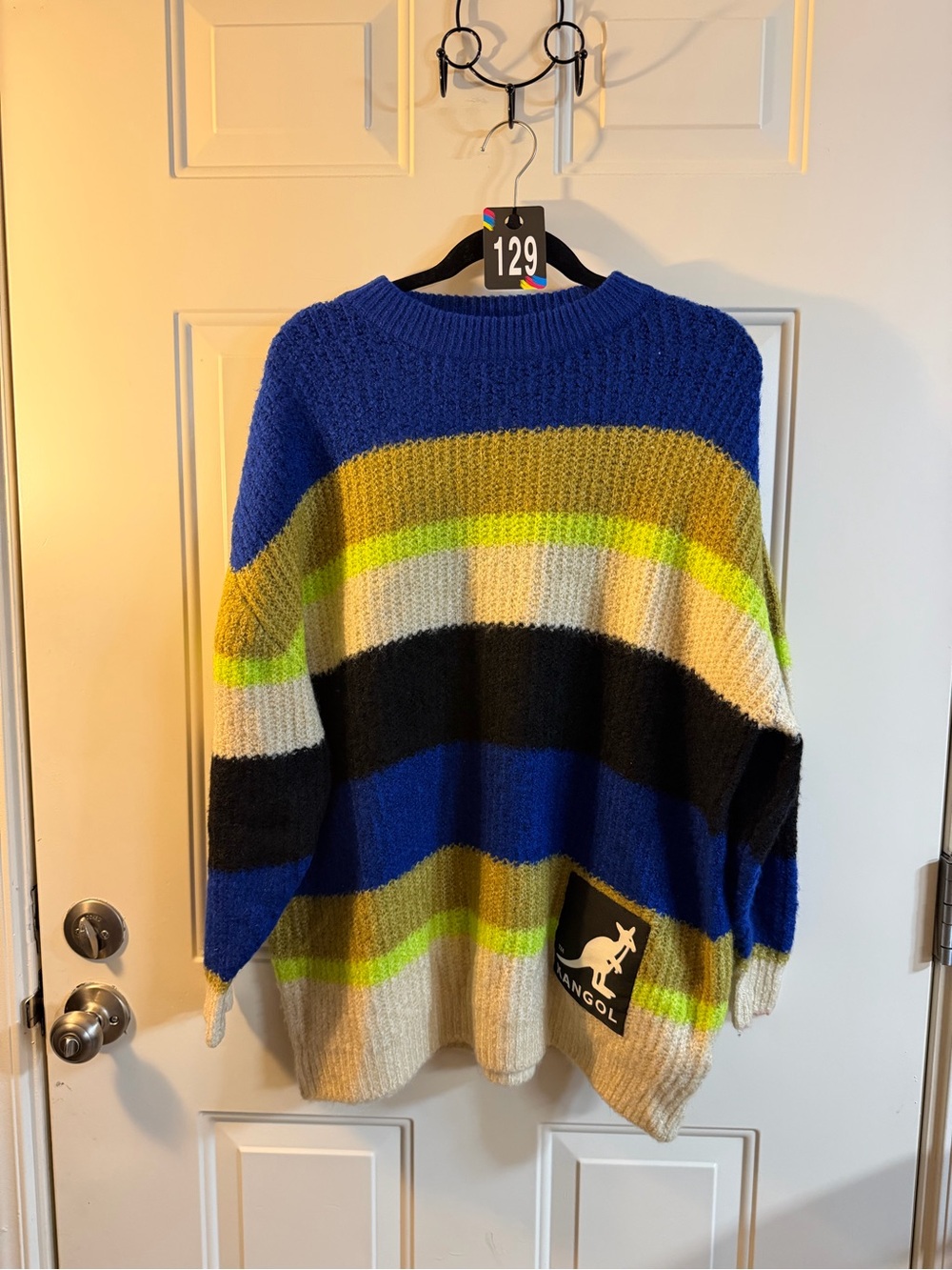 Kangol x H&M Striped Oversized Cozy Knit Sweater Size S